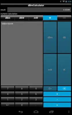 dBCalculator android App screenshot 1